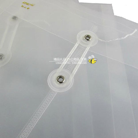 勤必发F118立体摊开式缠绳-塑料透明文件袋-(2)