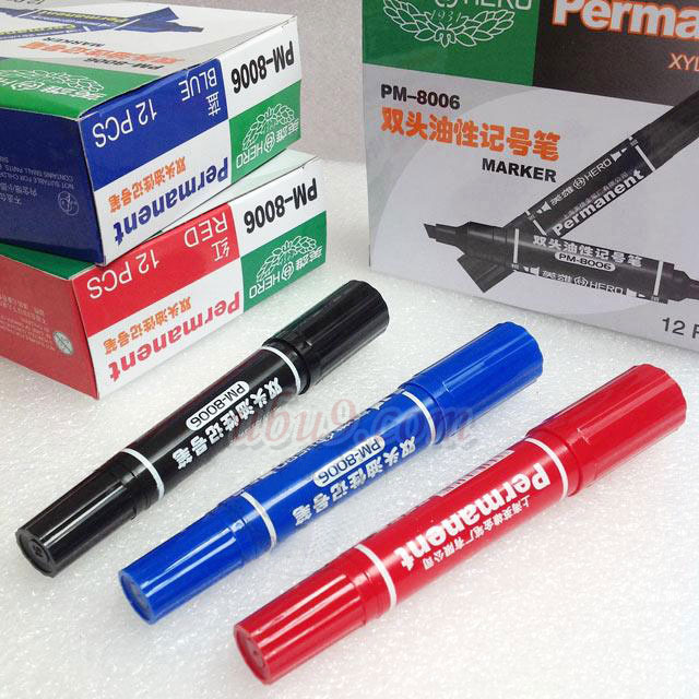 英雄8006大双头油性笔-(2) 路阳文具批发 英雄8006大双头油性笔-(2) 路阳文具批发